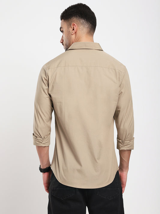 Classic Khaki Poplin Shirt