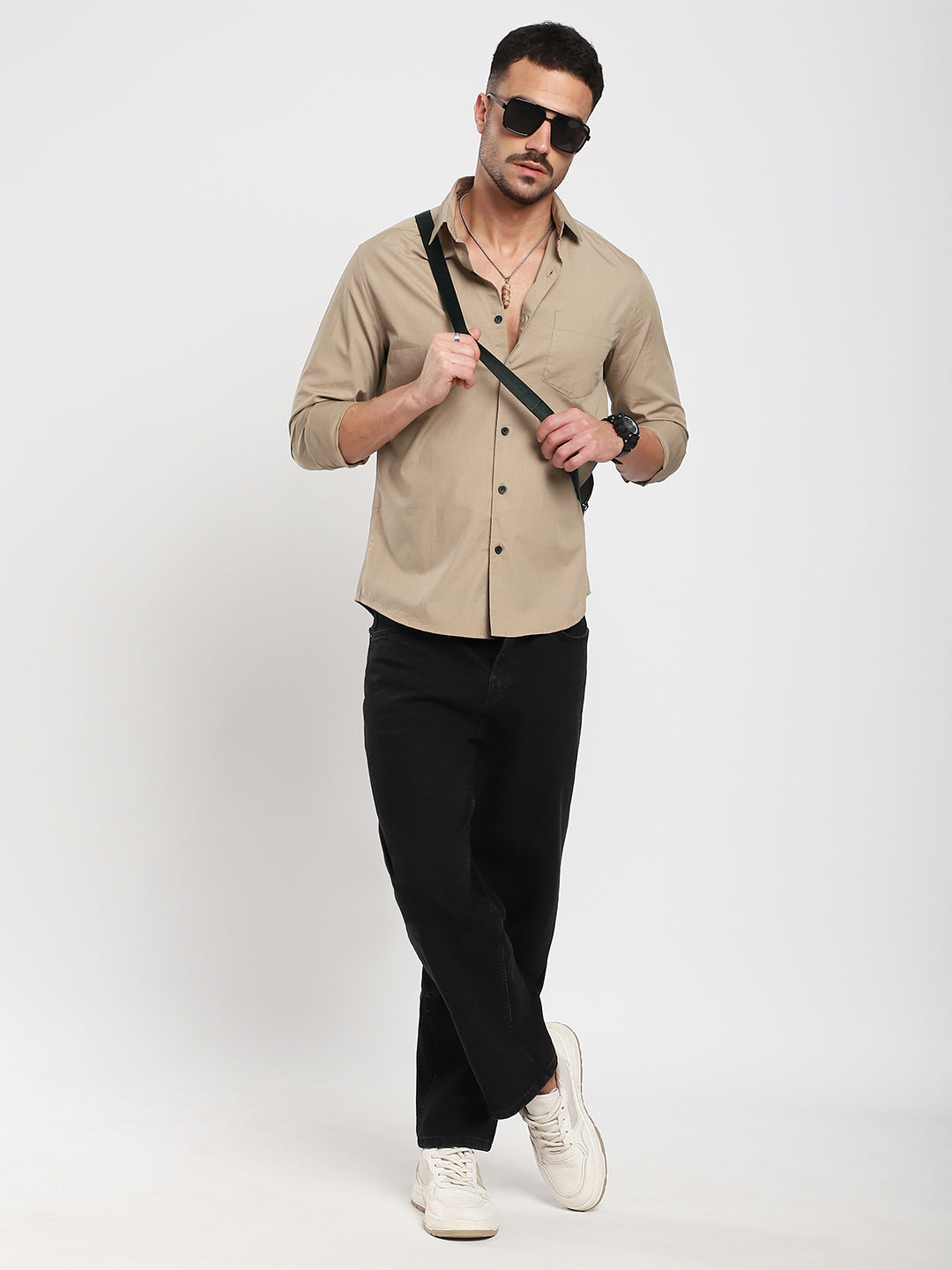 Classic Khaki Poplin Shirt