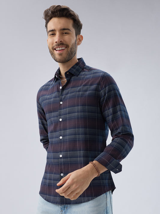 Premium Cotton Multitone Checks Shirt