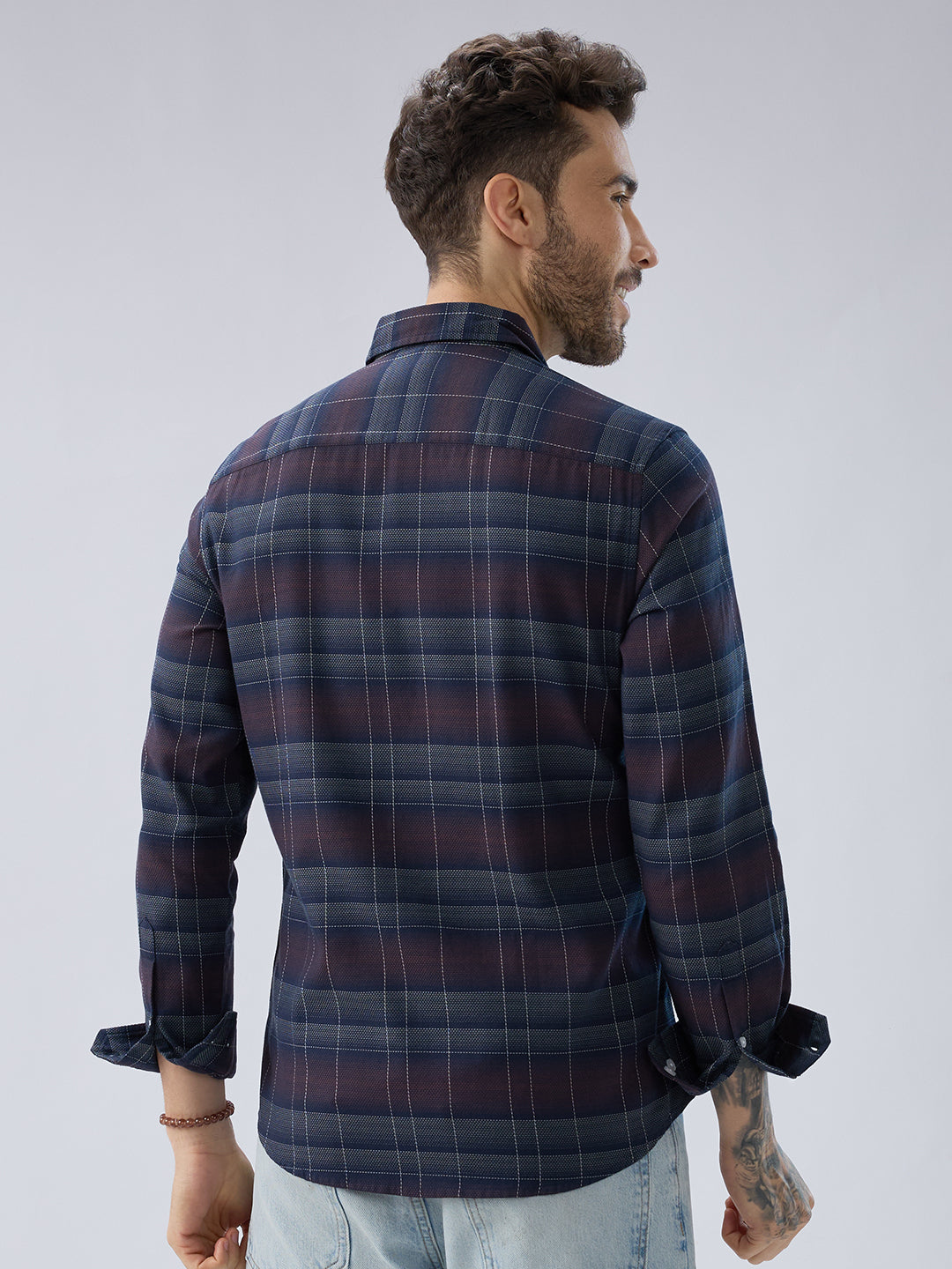 Premium Cotton Multitone Checks Shirt