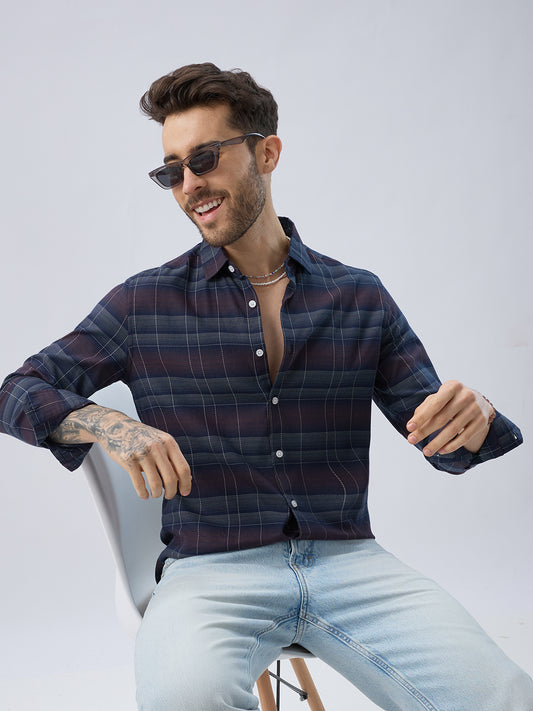Premium Cotton Multitone Checks Shirt