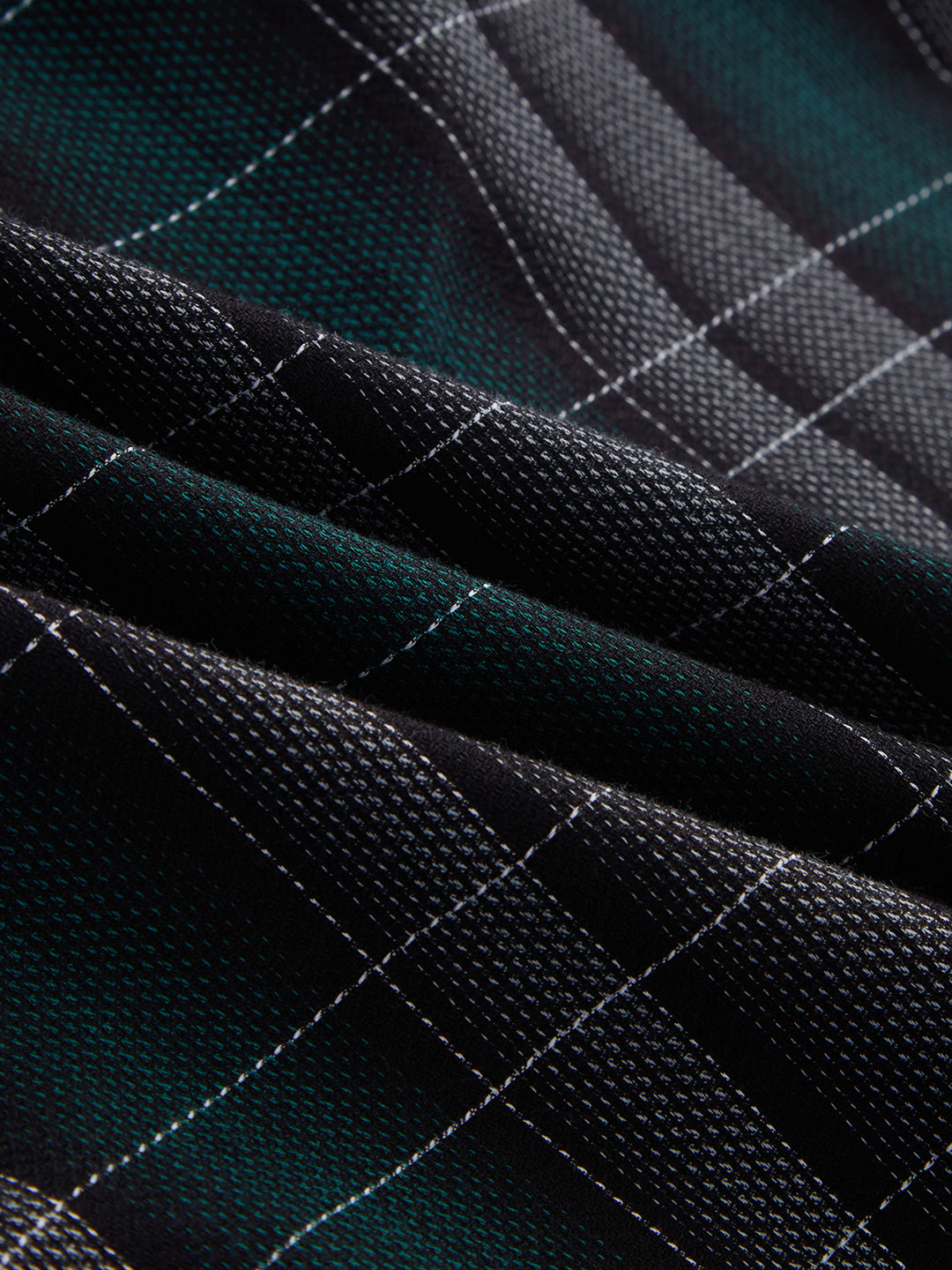 Premium Cotton Black Windowpane Checkered Grid Shirt