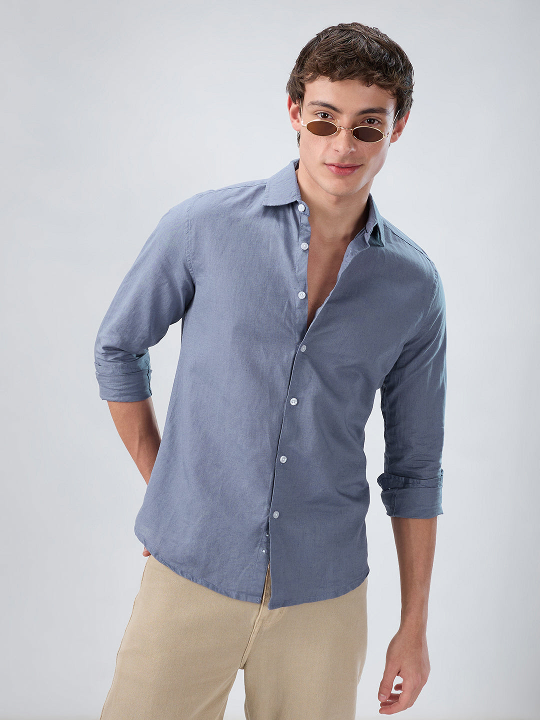 Dusty Lavender Linen Luxe Shirt
