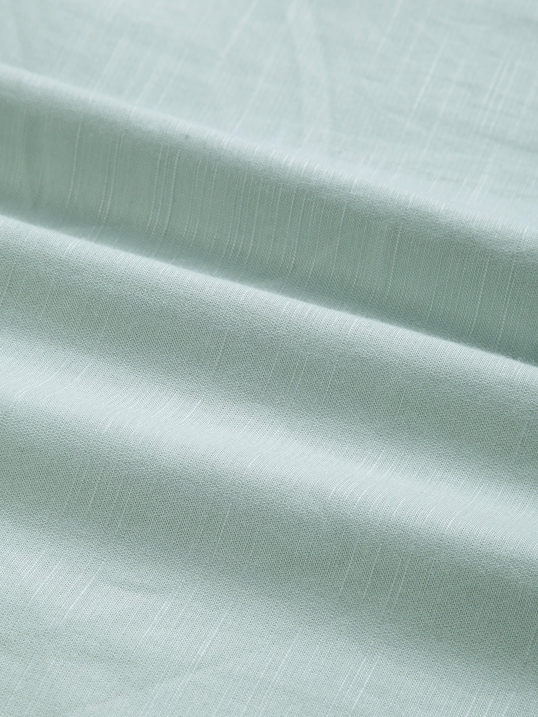 Pastel Green Slub Texture Oversized Crop Shirt