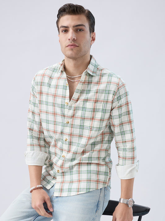 Evergreen Autumn Grove Checks Corduroy Shirt