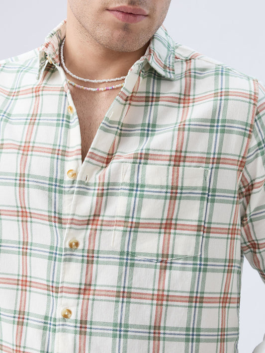 Evergreen Autumn Grove Checks Corduroy Shirt