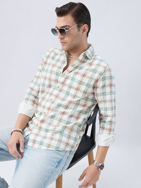 Evergreen Autumn Grove Checks Corduroy Shirt