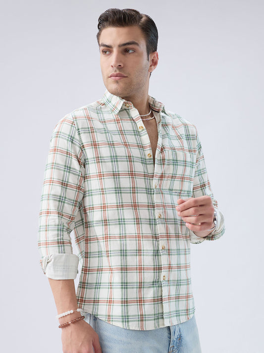 Evergreen Autumn Grove Checks Corduroy Shirt