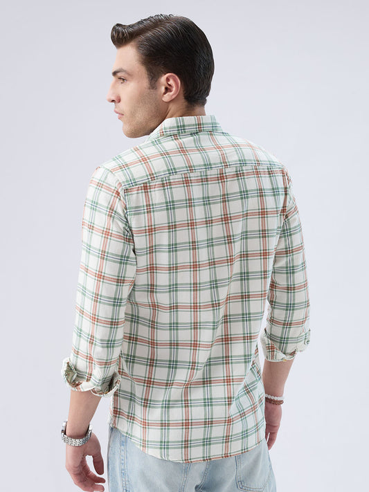 Evergreen Autumn Grove Checks Corduroy Shirt