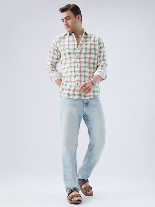 Evergreen Autumn Grove Checks Corduroy Shirt