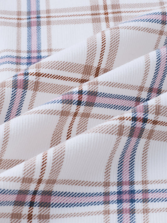 Desert Beige Vintage Corduroy Checks Shirt