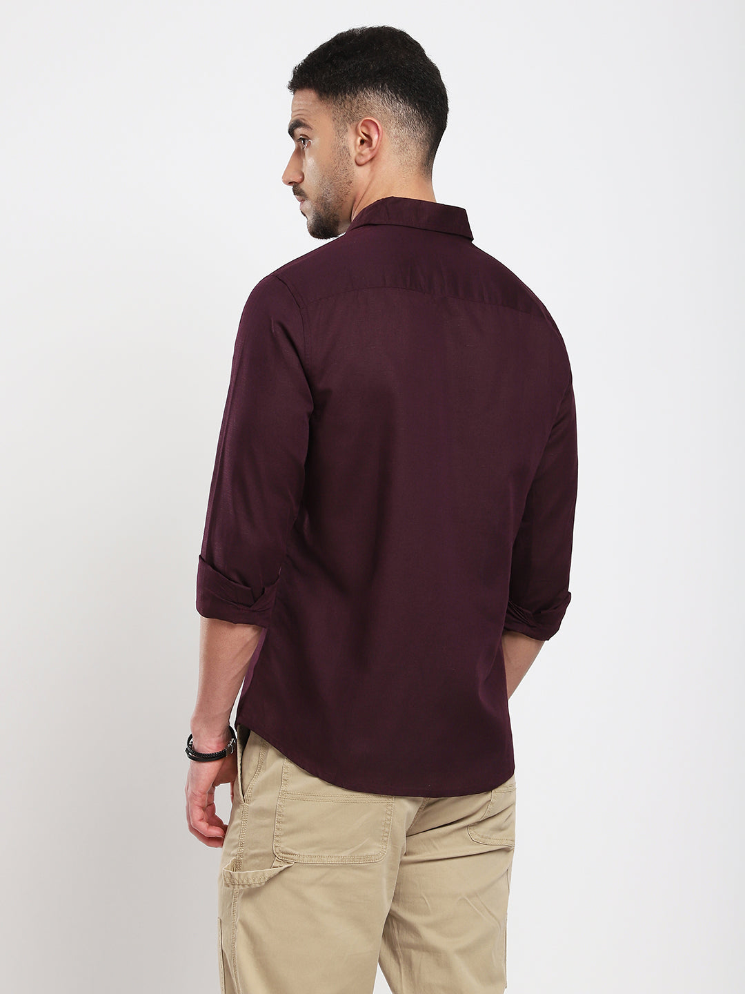 Royal Plum Essence Pure Linen Shirt