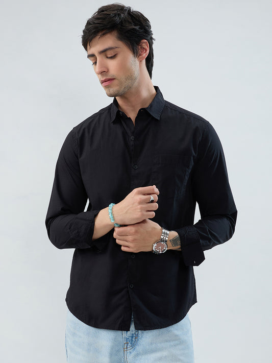 Timeless Black Poplin Shirt