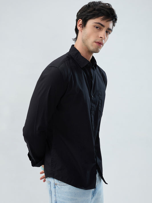 Timeless Black Poplin Shirt