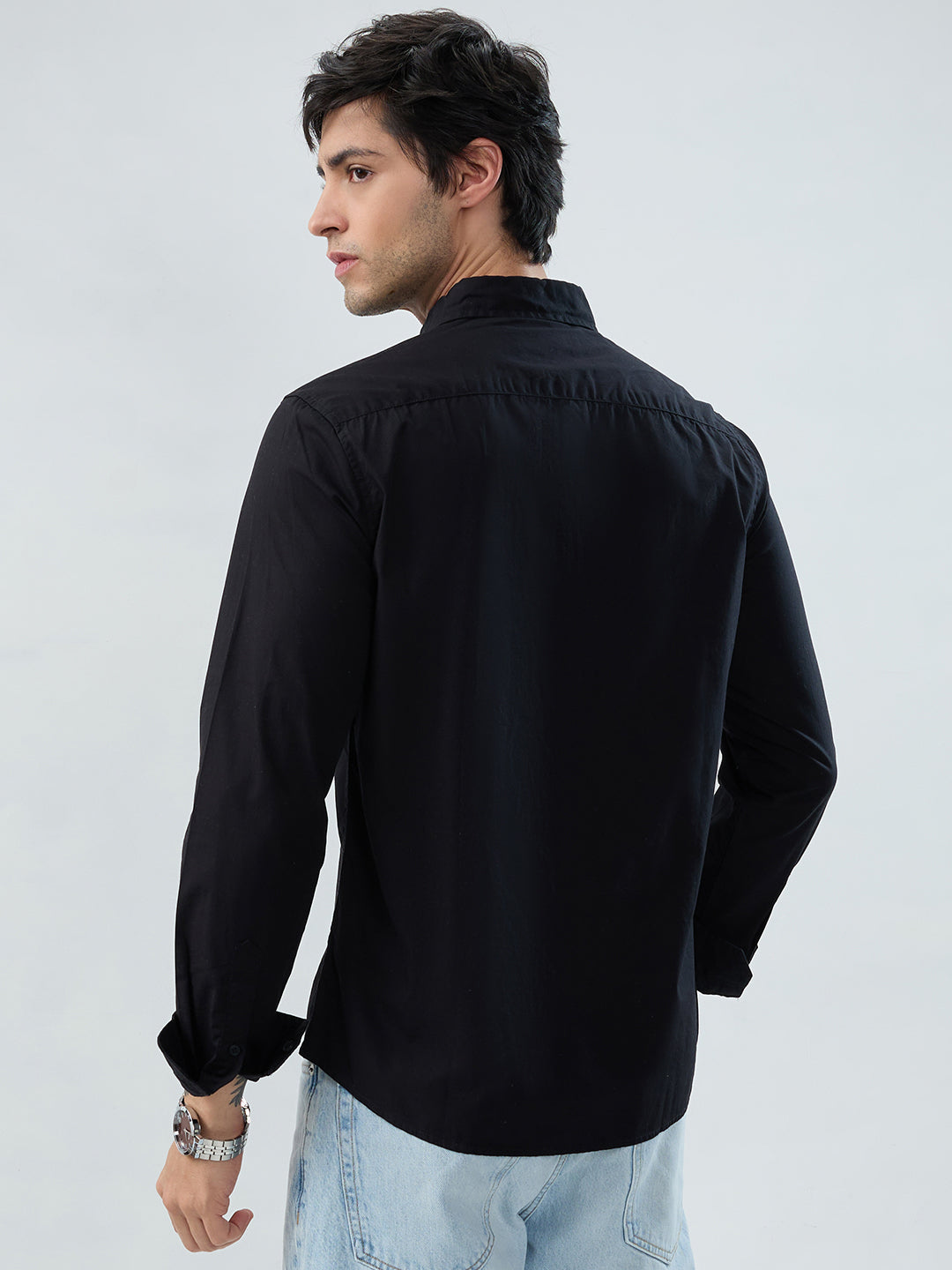 Timeless Black Poplin Shirt