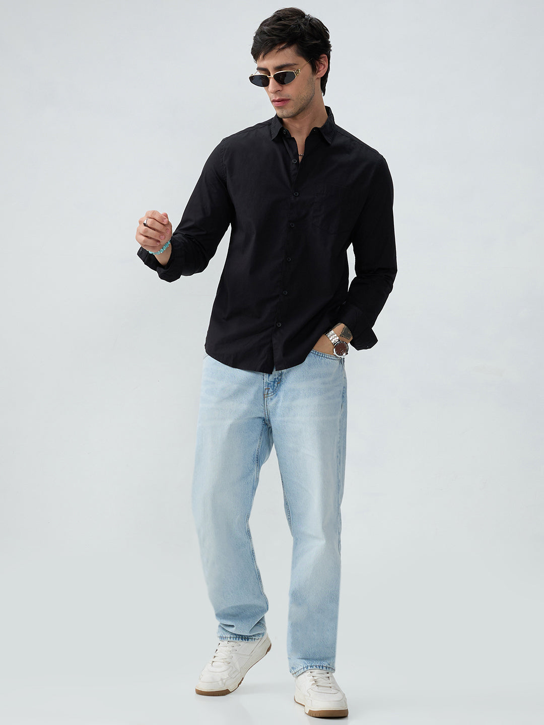 Timeless Black Poplin Shirt