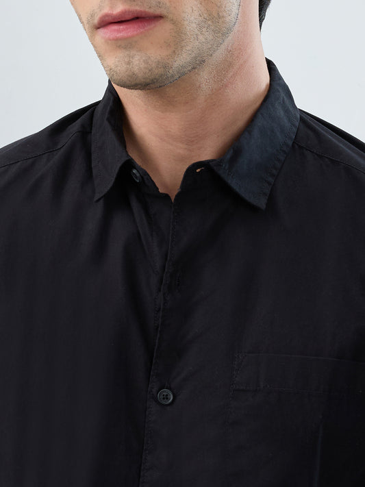 Timeless Black Poplin Shirt