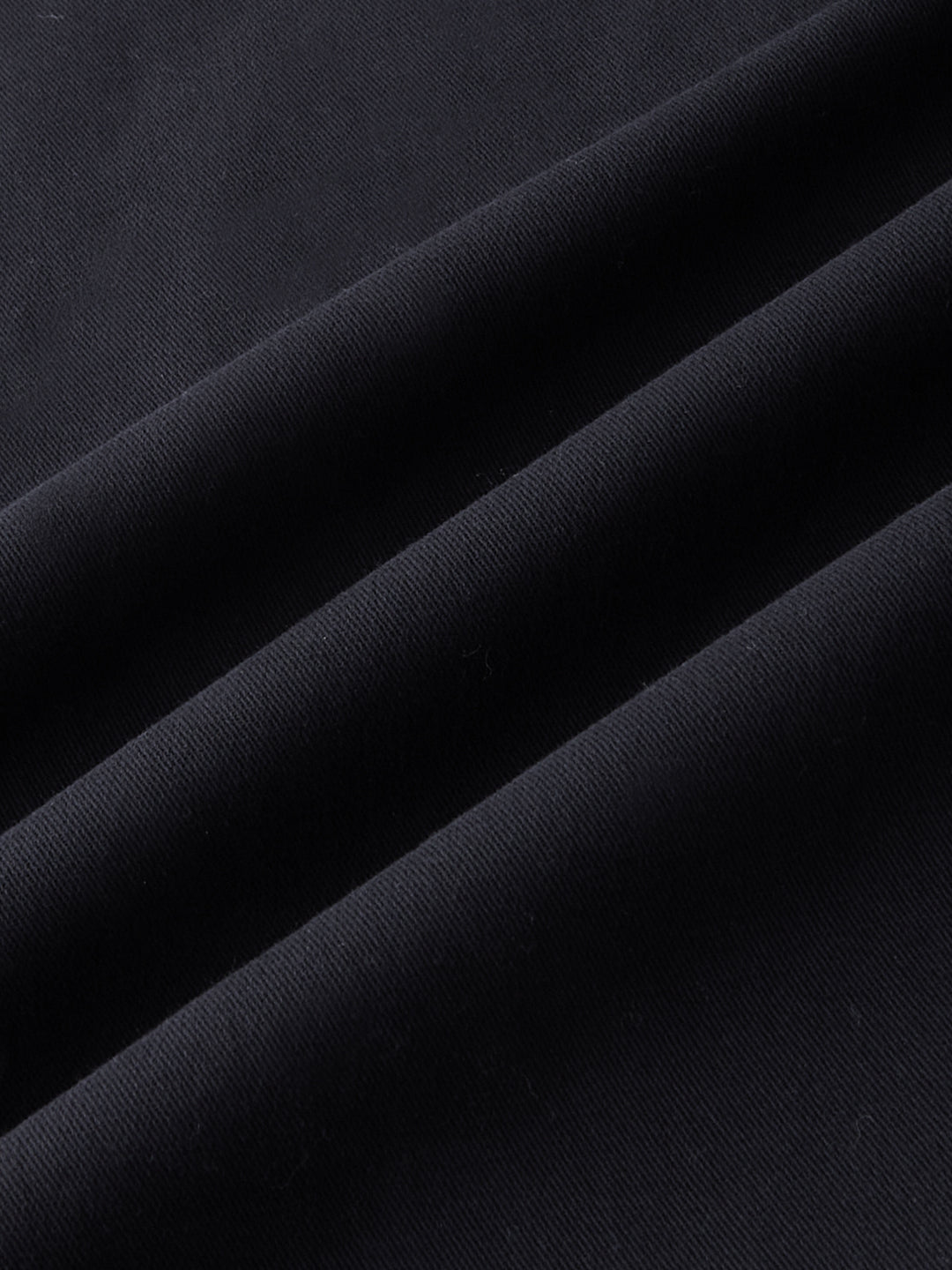 Elegant Solid Black Double Pocket Overshirt