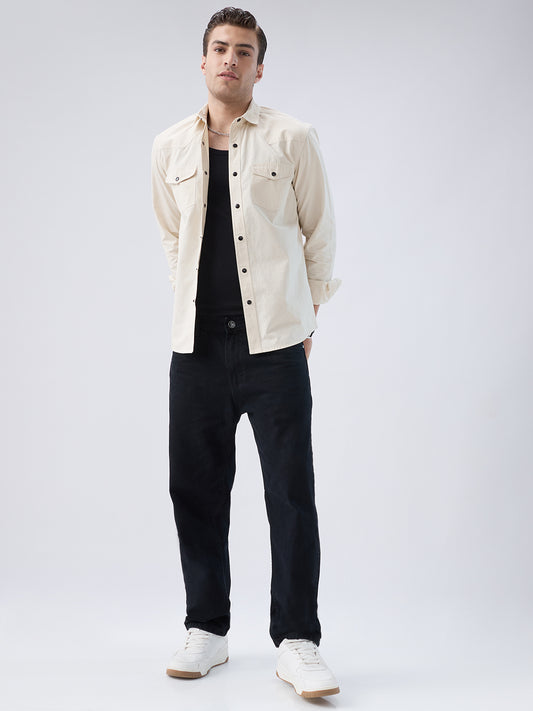 Vintage Cream Voyager Twin Flap Pocket Overshirt