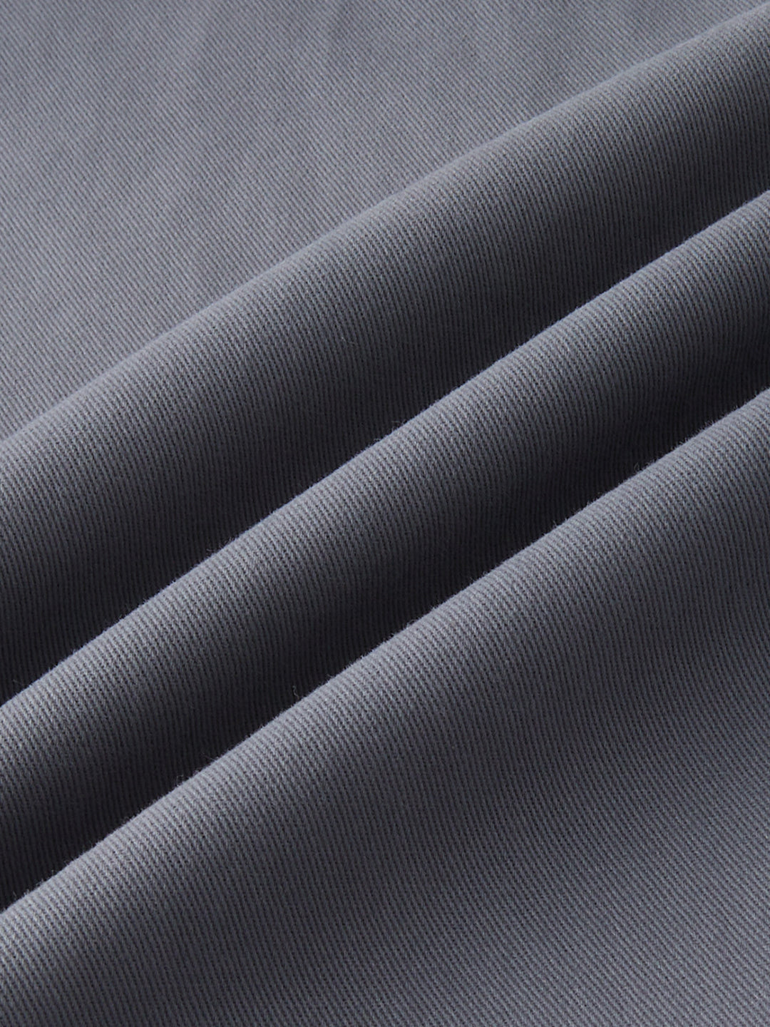 Solid Slate Grey Double Pocket Overshirt