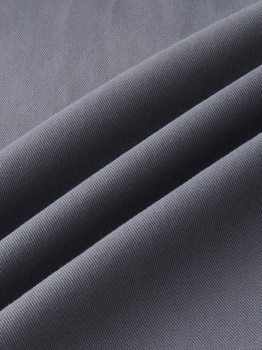 Solid Slate Grey Double Pocket Overshirt