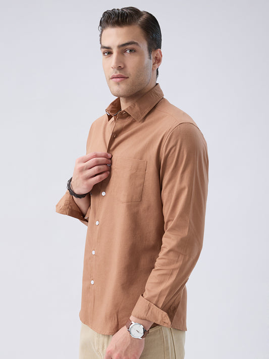 Clay Brown Slub Essence Shirt