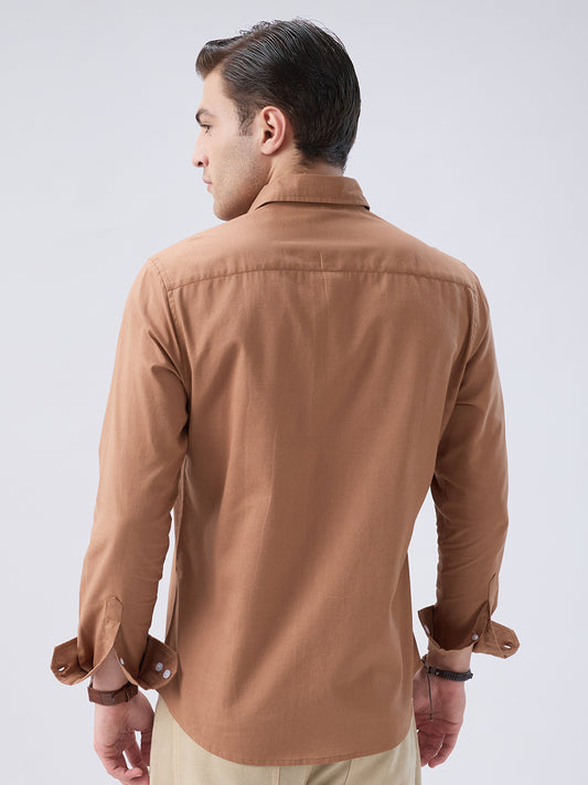 Clay Brown Slub Essence Shirt