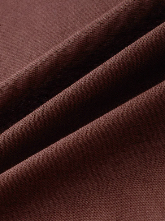 Coffee Brown Slub Weave Everyday Shirt