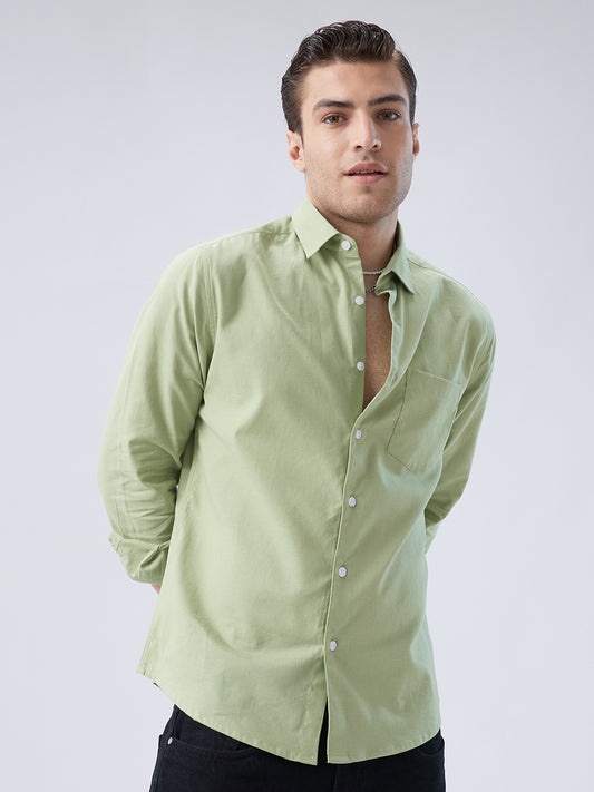 Pastel Mint Slub Weave Everyday Shirt