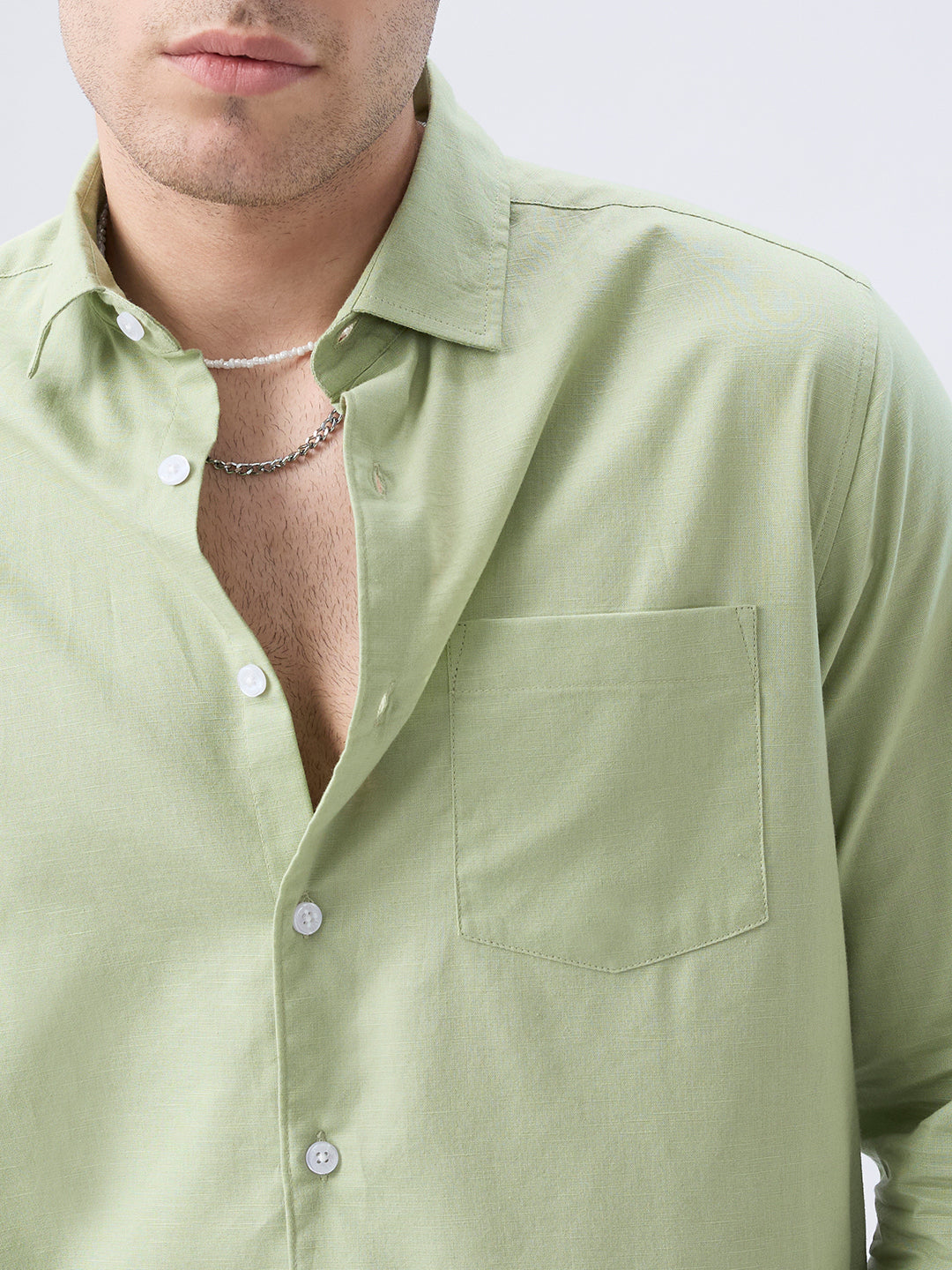 Pastel Mint Slub Weave Everyday Shirt