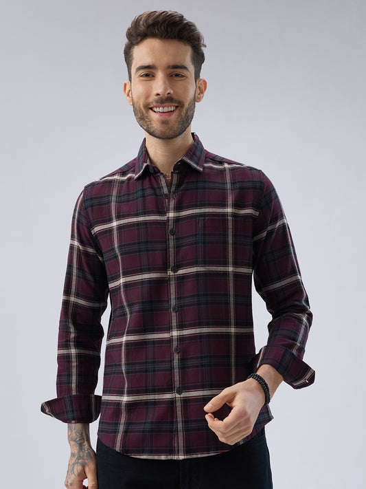 Vintage Maroon Plaid Checks Everyday Shirt