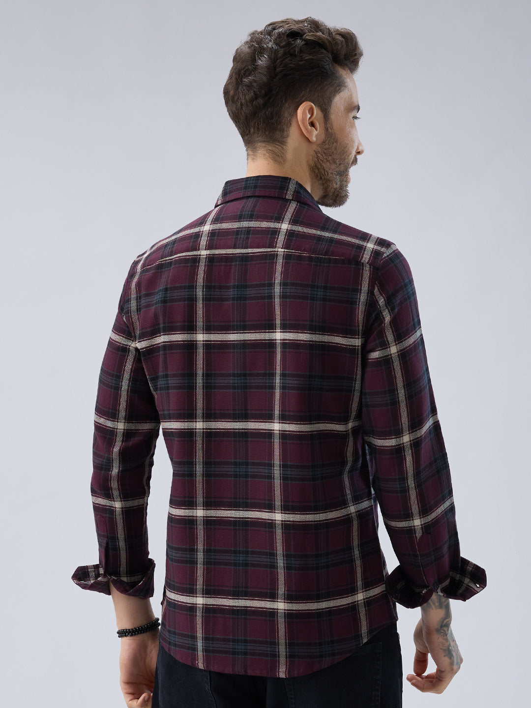 Vintage Maroon Plaid Checks Everyday Shirt