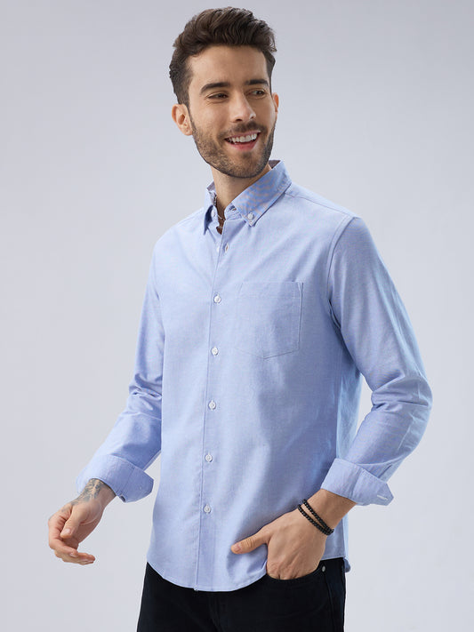 Sky Mist Oxford Weave Button-Down Shirt