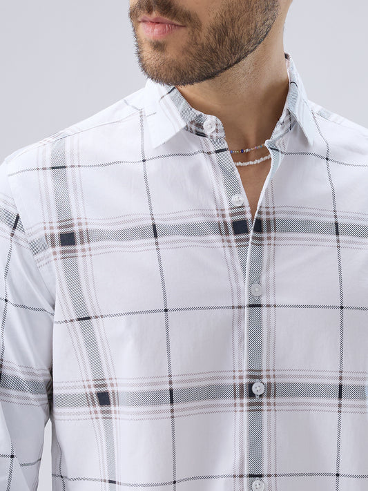 Morning Brew Neutral Checks Shirt