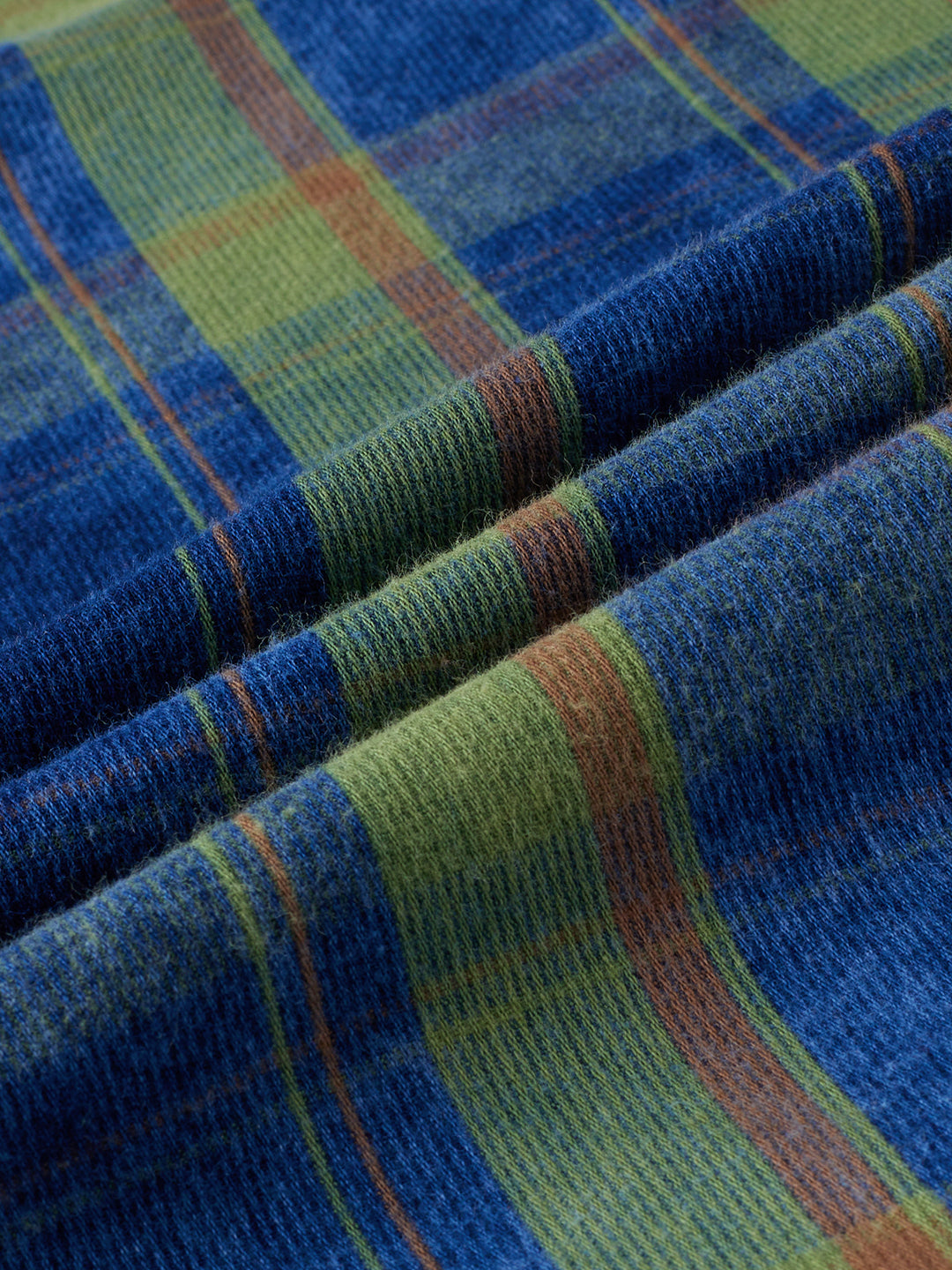 Versatile Navy & Green Denim Plaid Checks Shirt