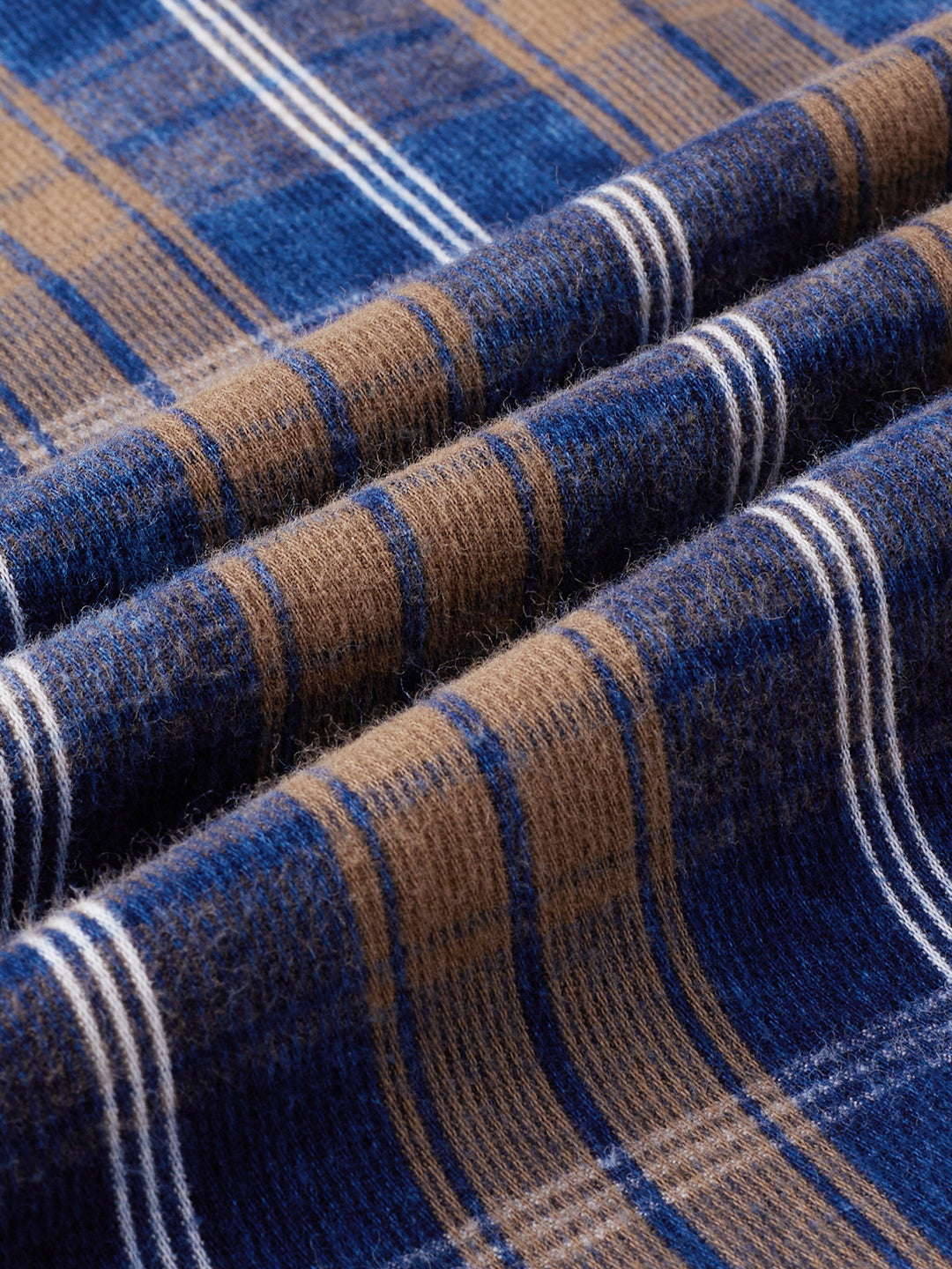 Classic Camel Brown Nightfall Denim Tartan Checks Shirt