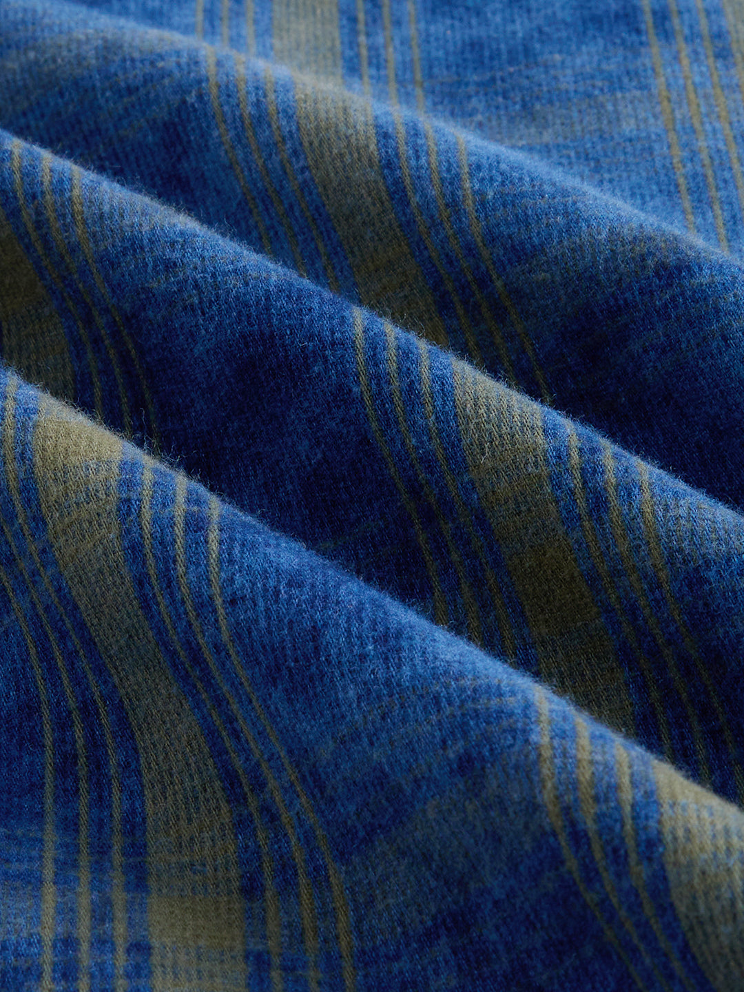 Versatile Navy & Green Denim Plaid Checks Shirt