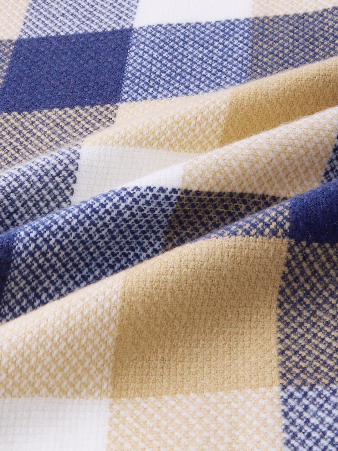 Coastal Breeze Beige Checks Flap Pockets Flannel Shirt