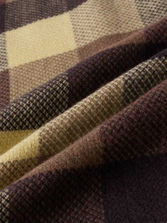 Brown & Black Tartan Checked Double Pocket Flannel