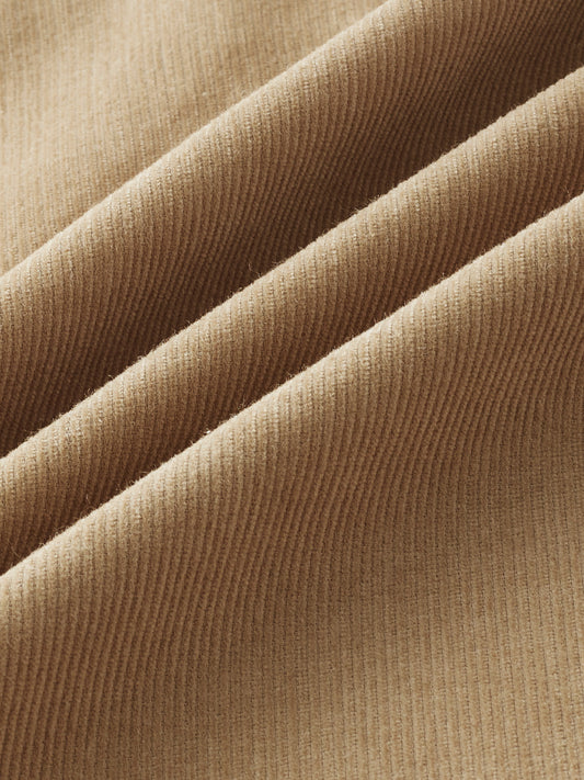 Vintage Khaki Double Pocket Corduroy Overshirt