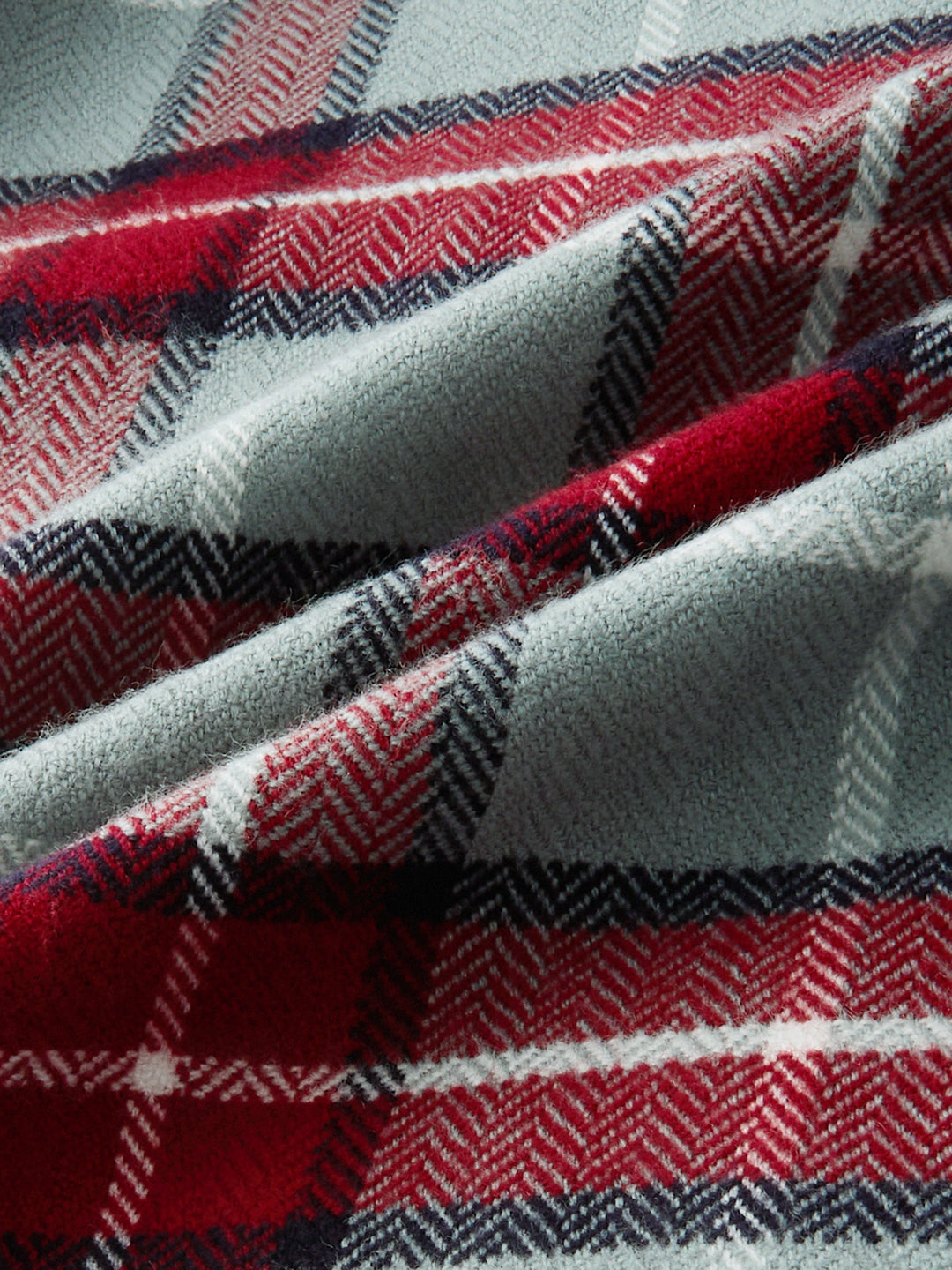 Forest Mist Rust Checks Boxy Fit Cropped Flannel Shirt