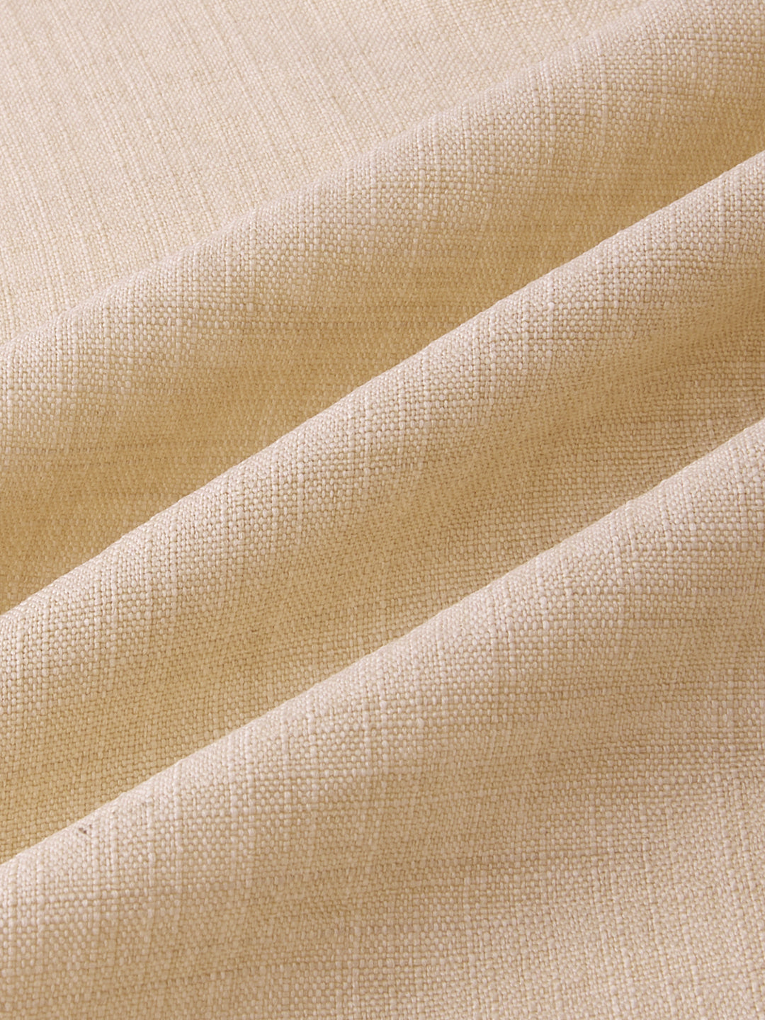 Soft Beige Slub Textured Oversized Side Slit Button Crop Shirt