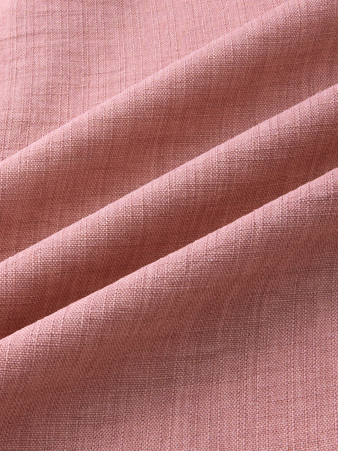 Turkish Rose Pink Slub Textured Side-Slit Button Crop Shirt