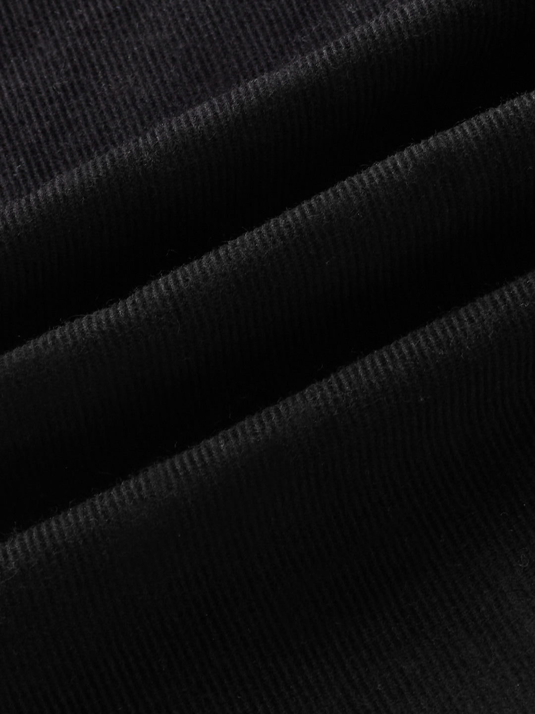 Timeless Black Corduroy Double Flap Pocket Overshirt