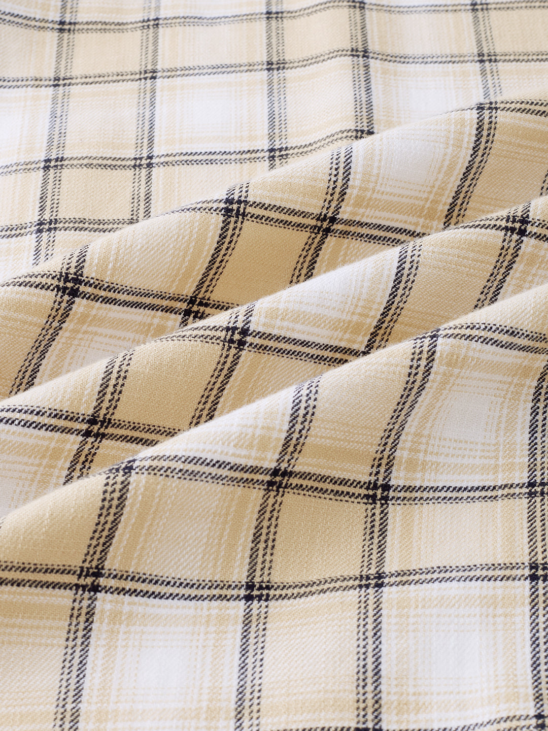 Neutral Beige & Black Windowpane Checks Shirt