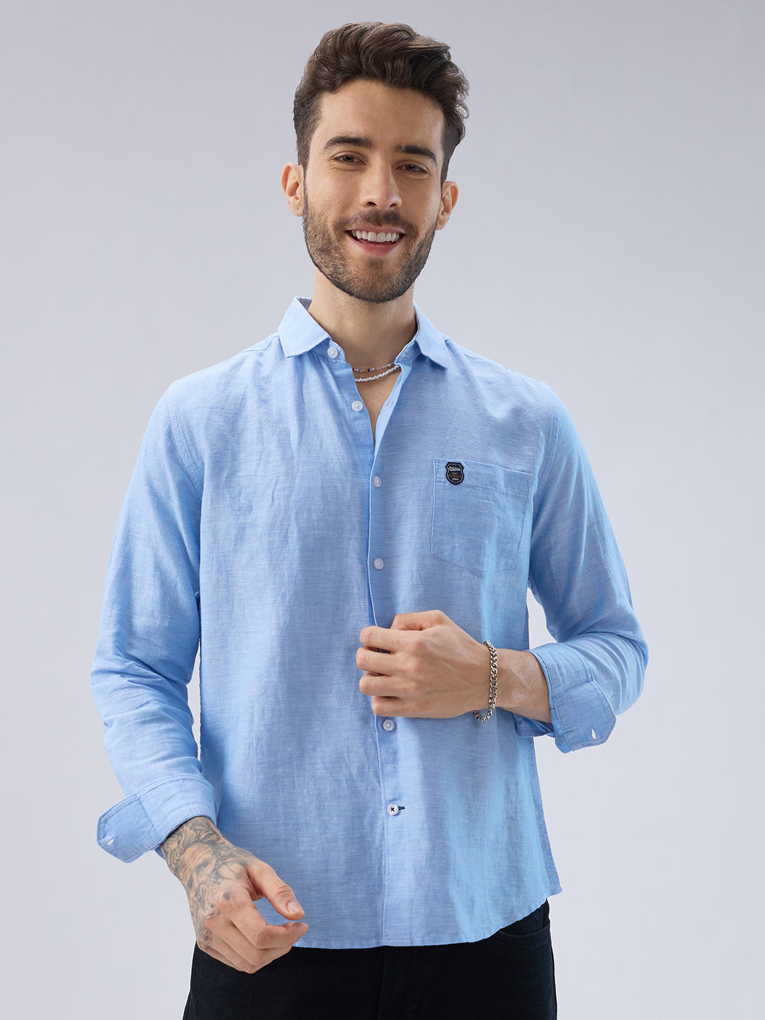 Classic Blue Fine Weave Shirt