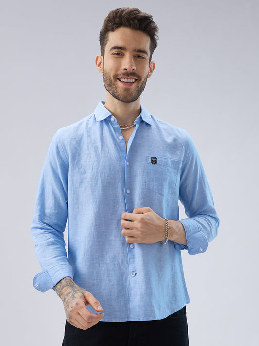 Classic Blue Fine Weave Shirt
