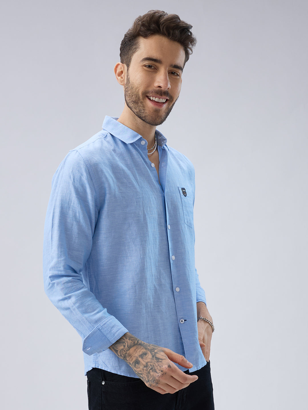 Classic Blue Fine Weave Shirt