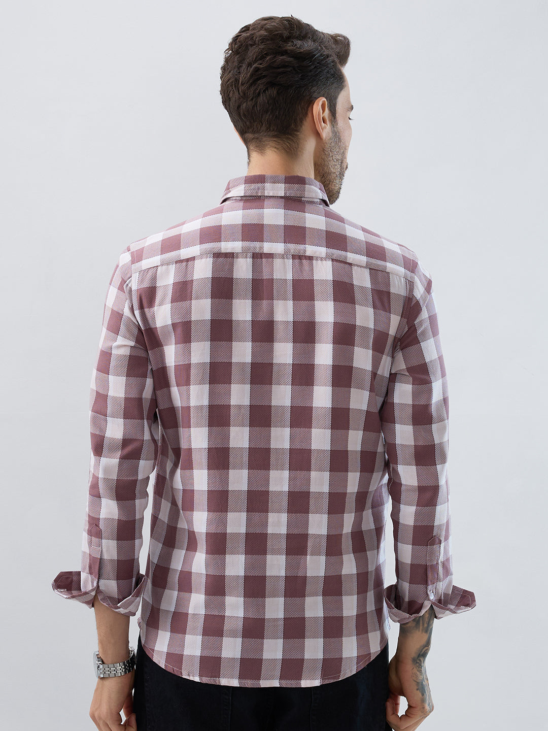 Premium Cotton Rosewook Pink Box Checked Shirt