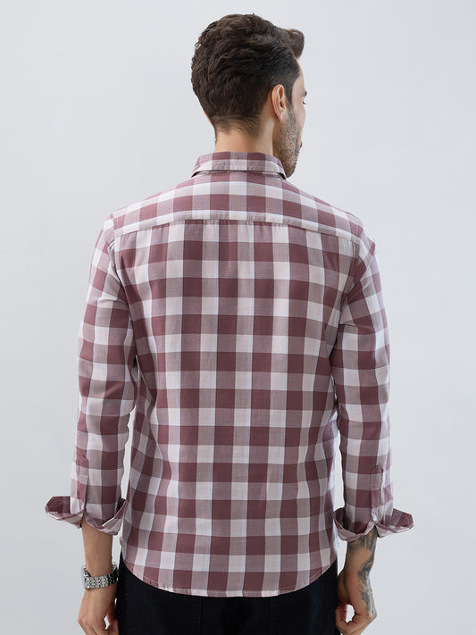 Premium Cotton Rosewook Pink Box Checked Shirt